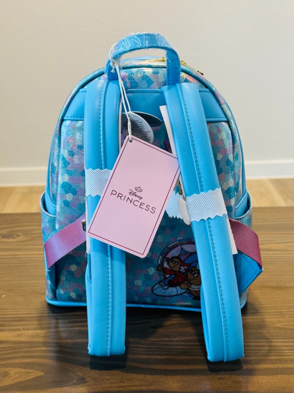 Loungefly Disney Princess Cinderella Stained Glass Mini Backpack & Ears Set NWT - Picture 6 of 6